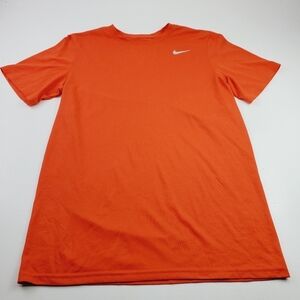 Nike Dri-fit Men's Orange Shirt Size Medium Tall Short Sleeves round neck